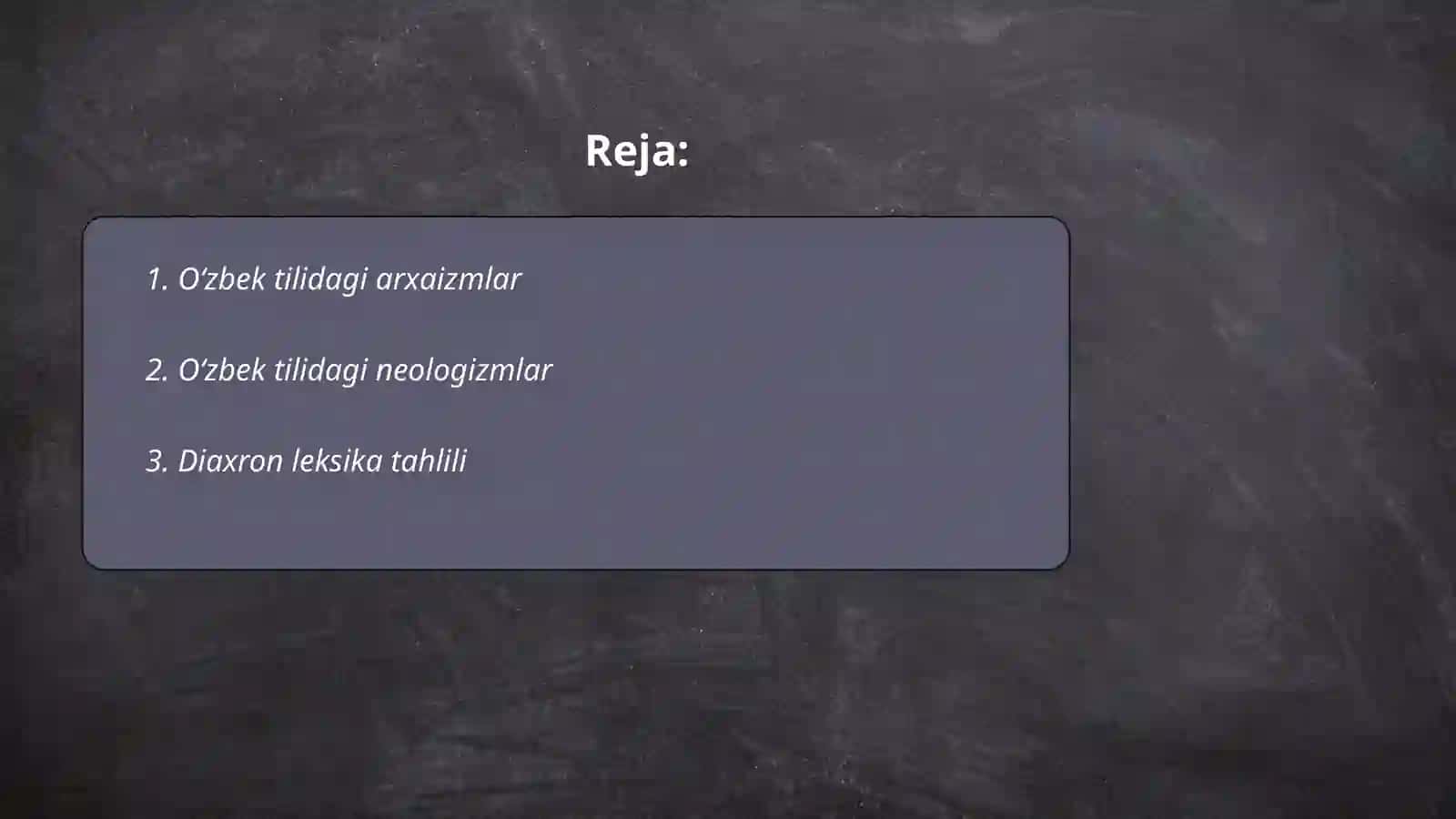 Oʻzbek tilining leksik qatlamlari 2
