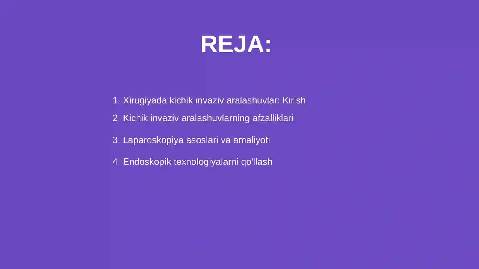 Xirugiyada kichij invaziv aralashuvlar 2
