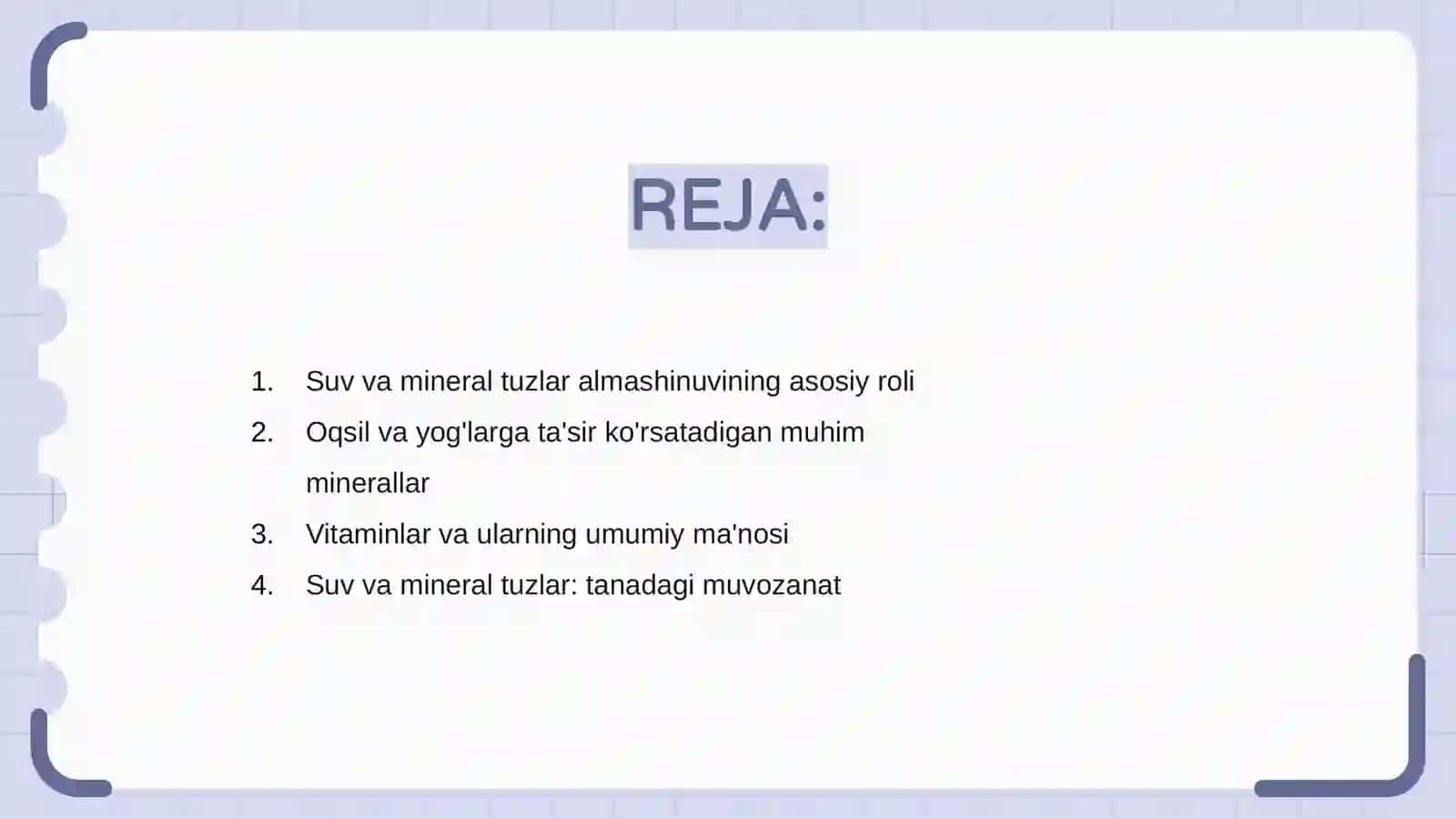 Suv va mineral tuzlar almashinuvi 2