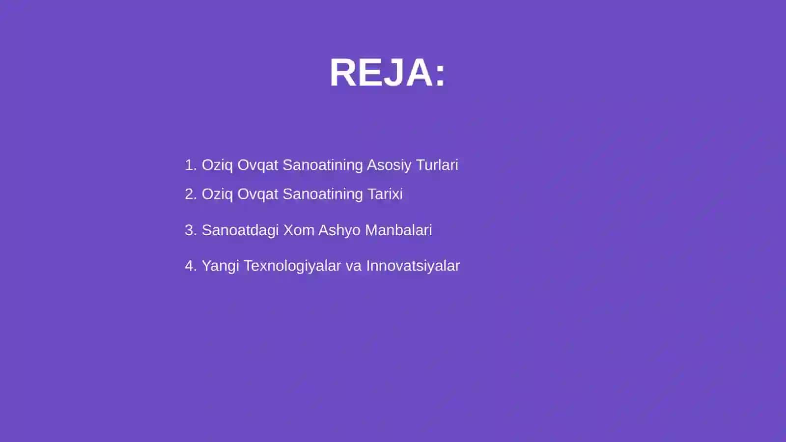 Oziq ovqat sanoati 2