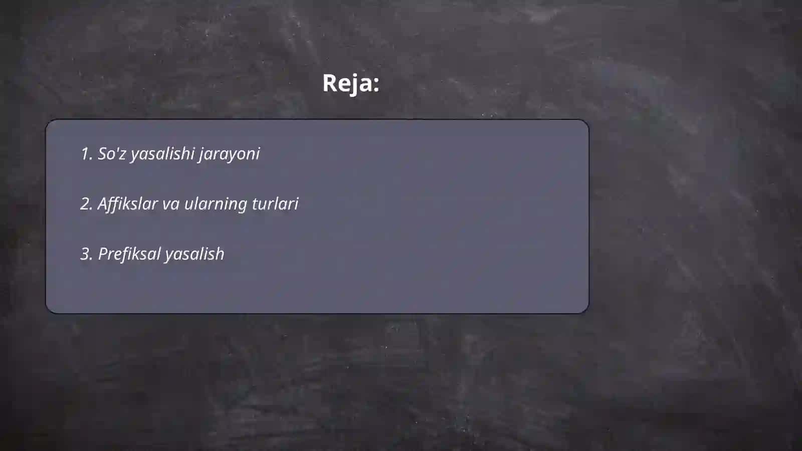 O'zbek tili dirivatsiyasi 2