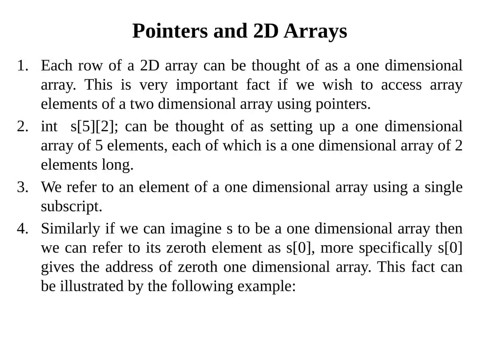 Pointers and 2D Arrays 2