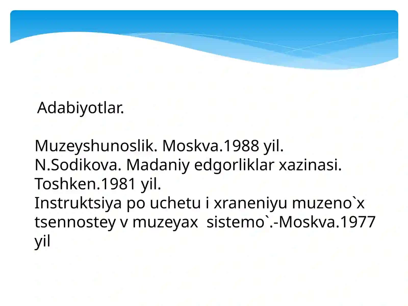 O`zbekiston muzeylar tarixi 2