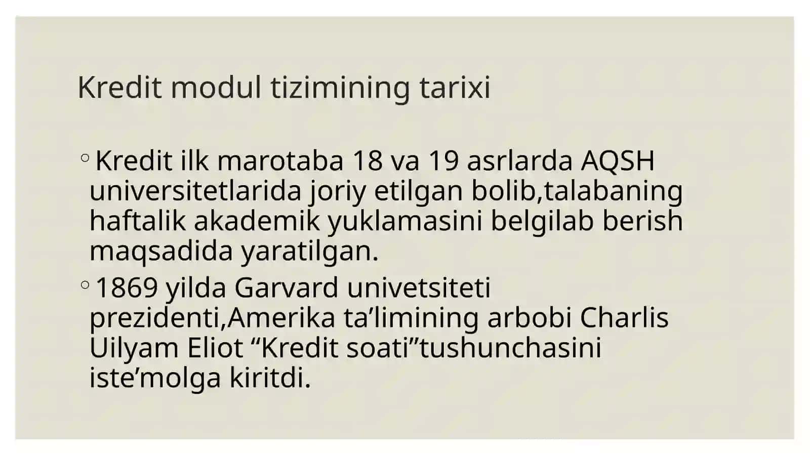 Kredit modul Tizimi 2