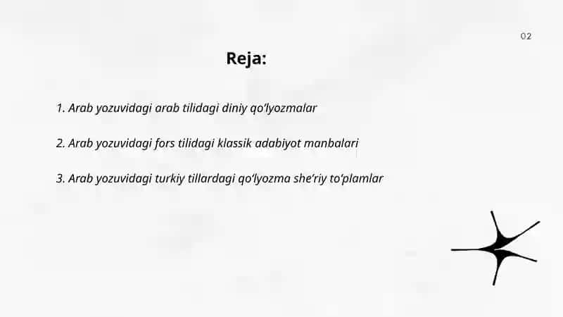 Arab yozuvidagi arab tilidagi diniy qoʻlyozmalar 2