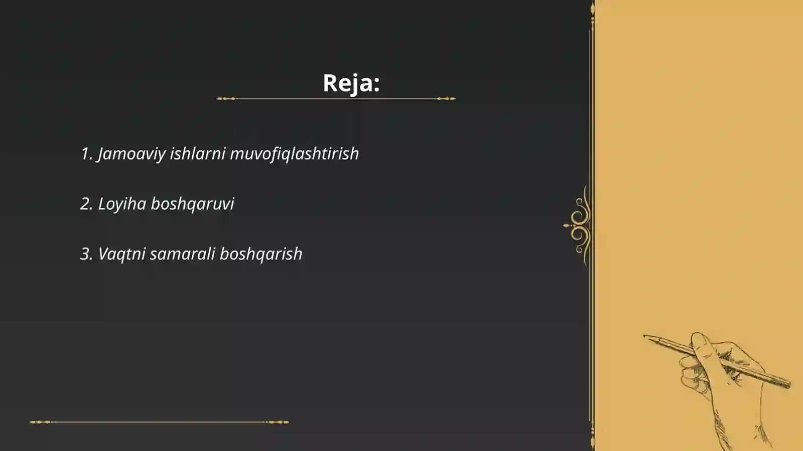 Saf mashqlari 2