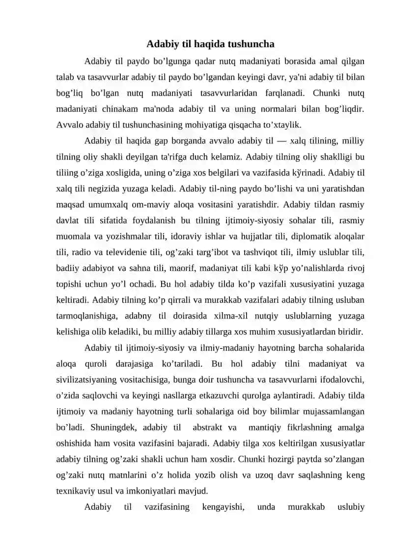 ADABIY TIL VA NUTQ MADANIYATI 2