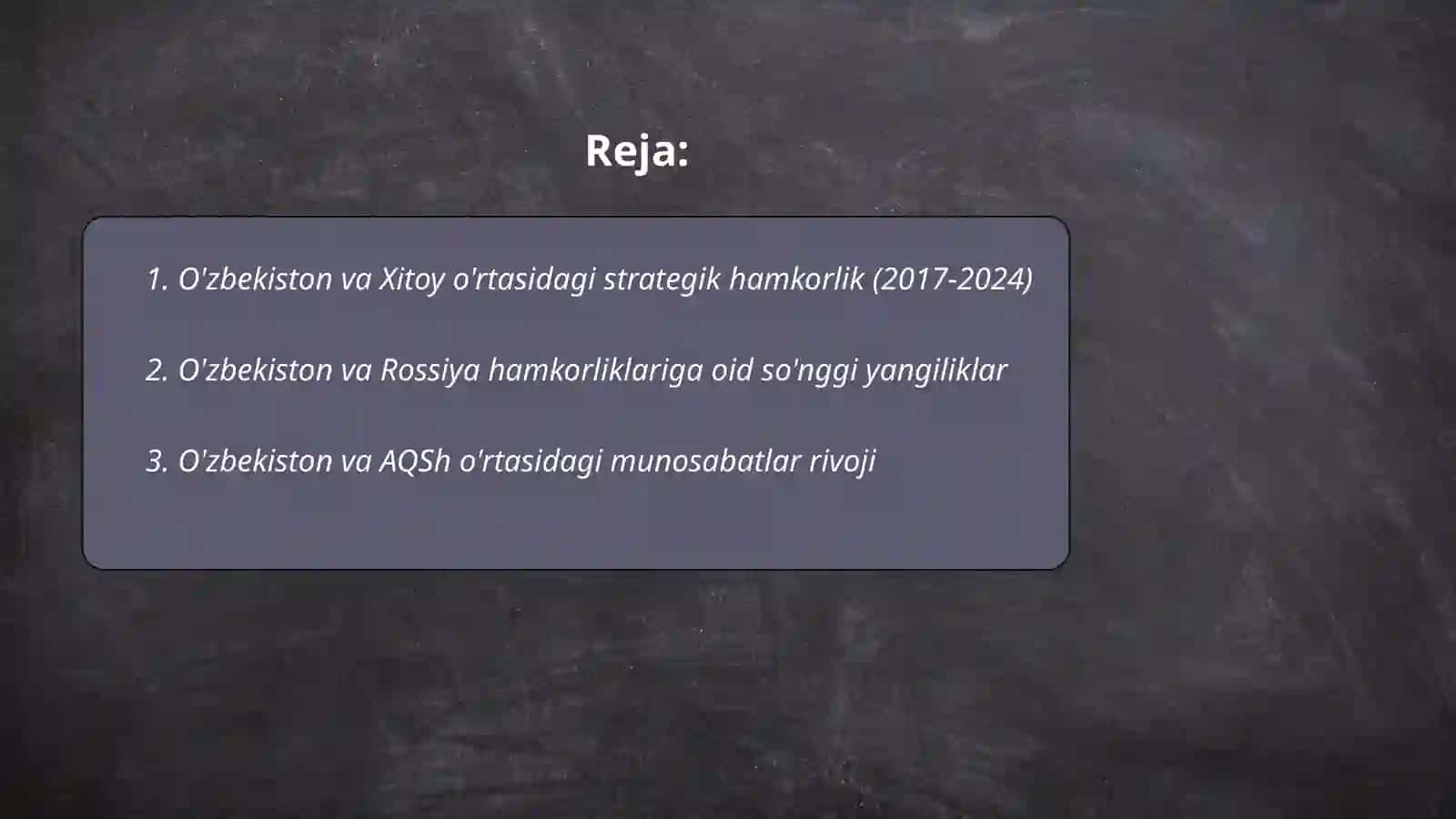 O'zbekiston va jahon hamjamiyati(2017-2024-yillar) 2