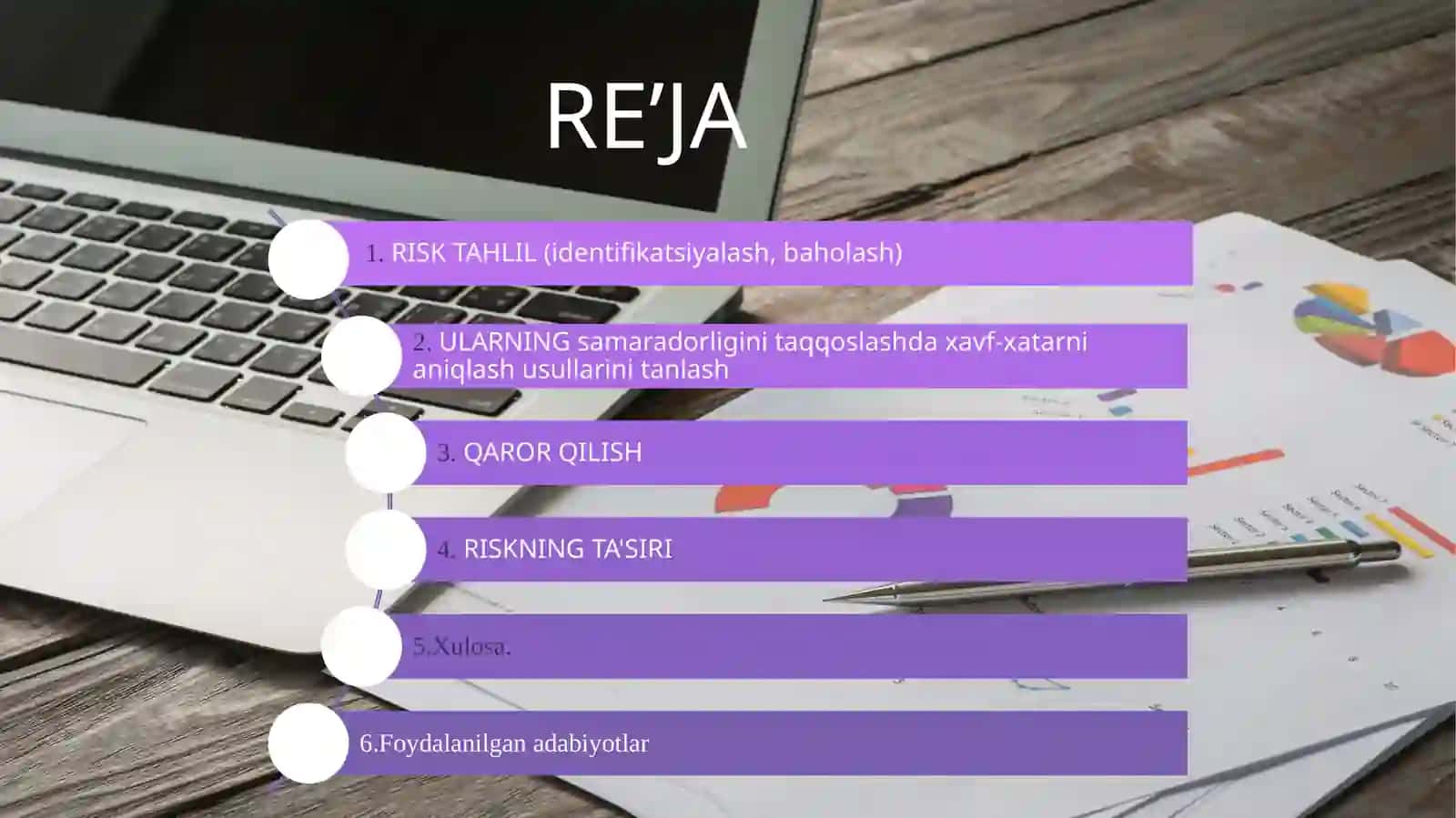 Risklarni miqdoriy baholash va uni aniqlash usullari 2