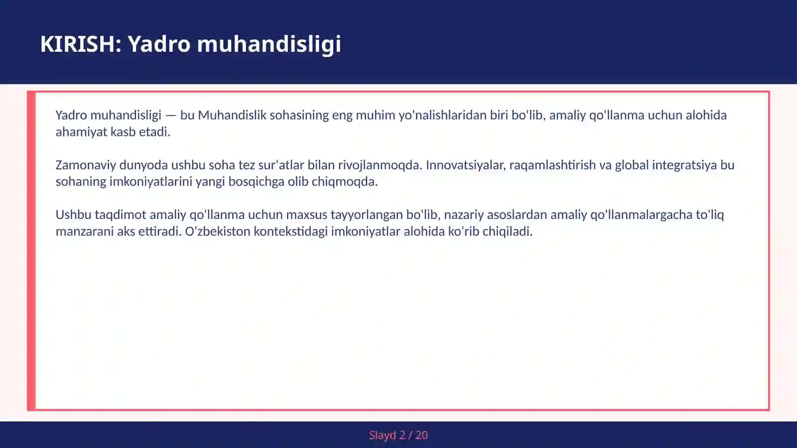 Yadro muhandisligi 2