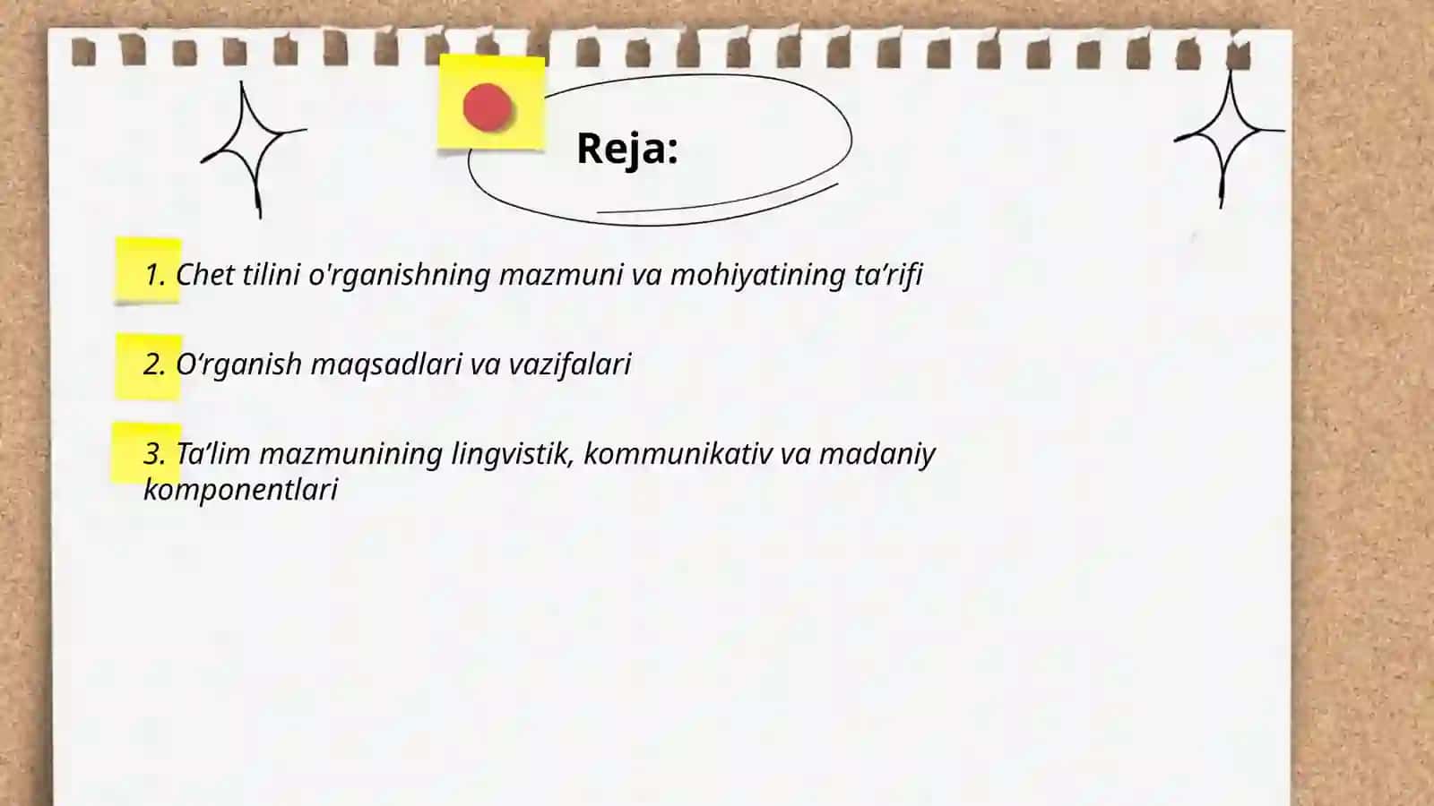 Chet tilini o'rganishning mazmuni va mohiyati 2