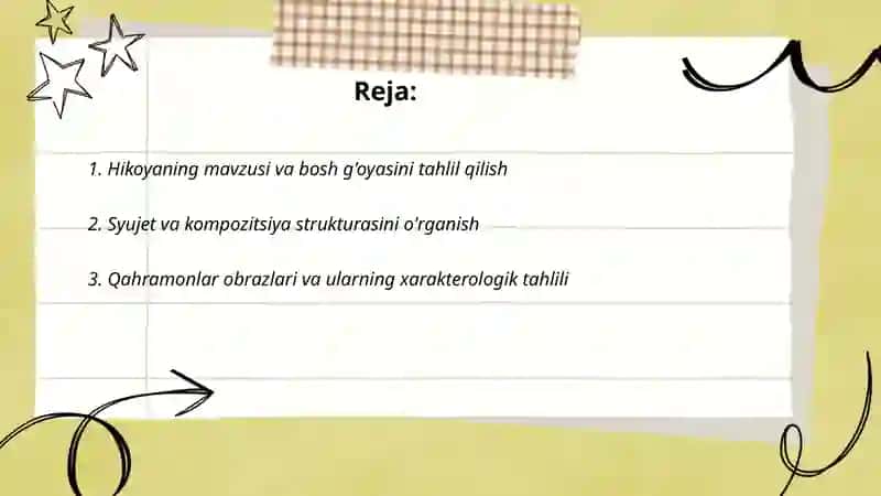 Hikoya matni tahlili 2
