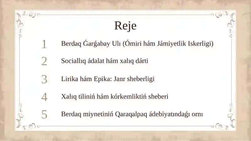 Berdaq Ǵarǵabay ulı 2