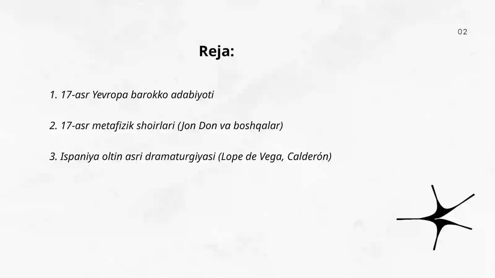17 va 19 asrda Jahon adabiyoti 2