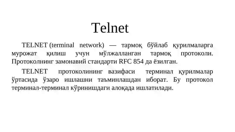 Telnet 2