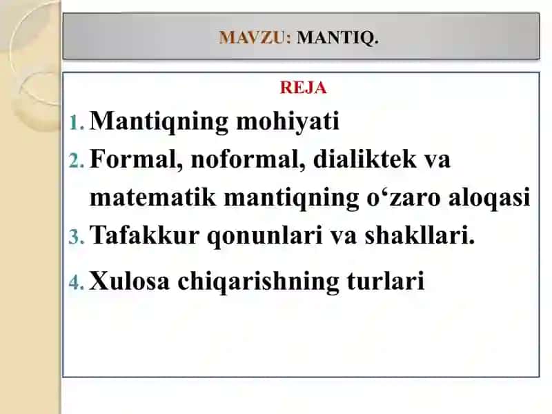 Mantiq falsafasi 2