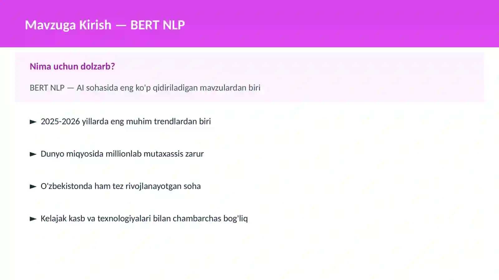 BERT NLP 2