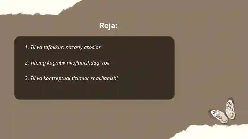 Til va tafakkur munosabati 2