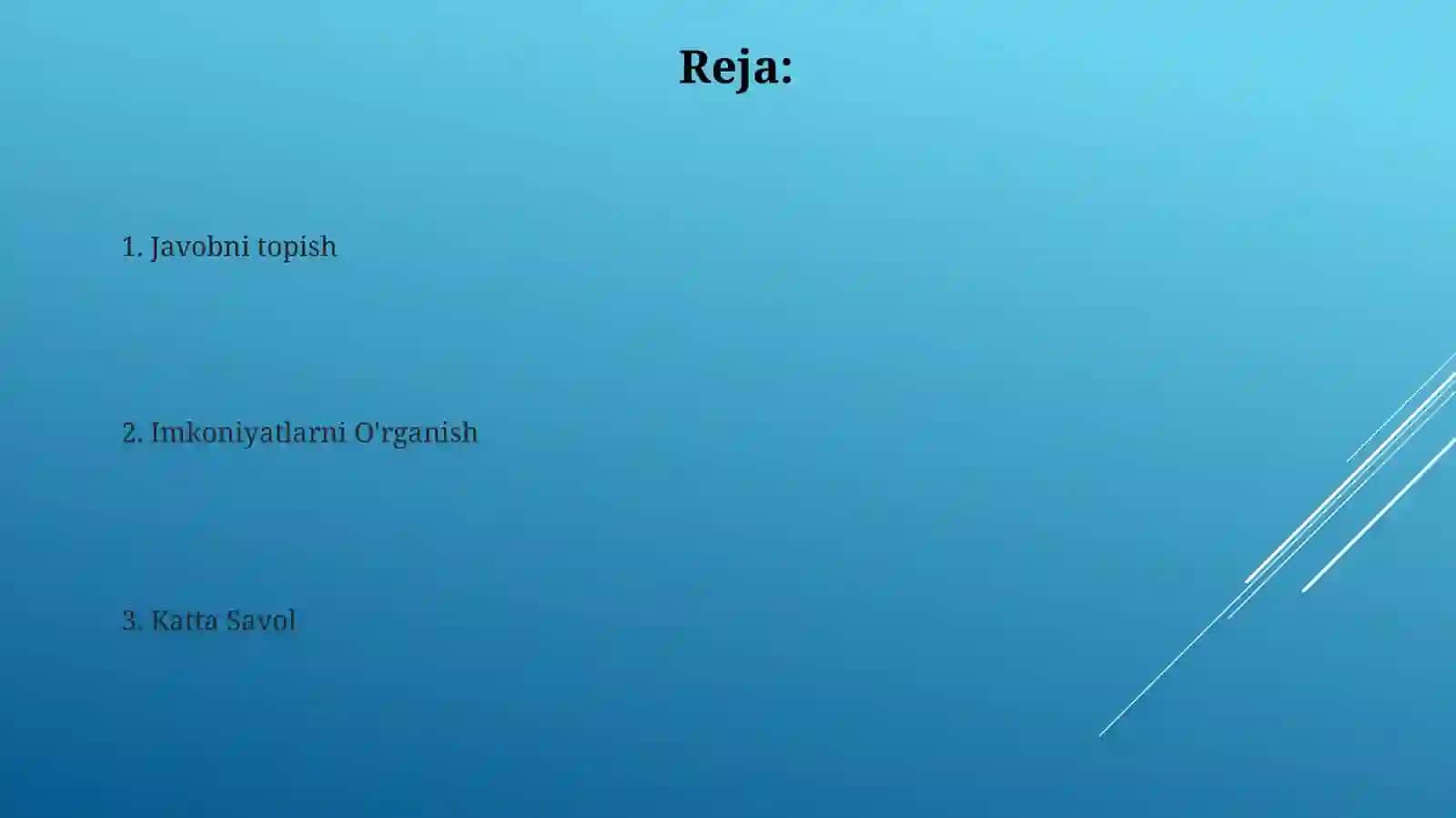 Xulosa chiqarish 2