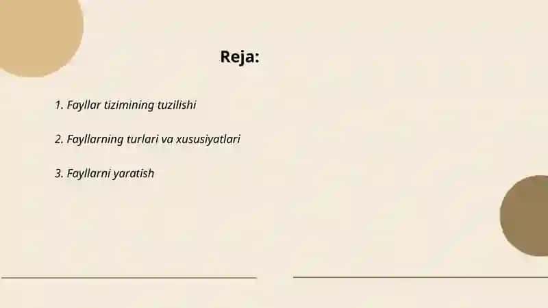 Fayllar bilan kirish-chiqish operatsiyalari 2