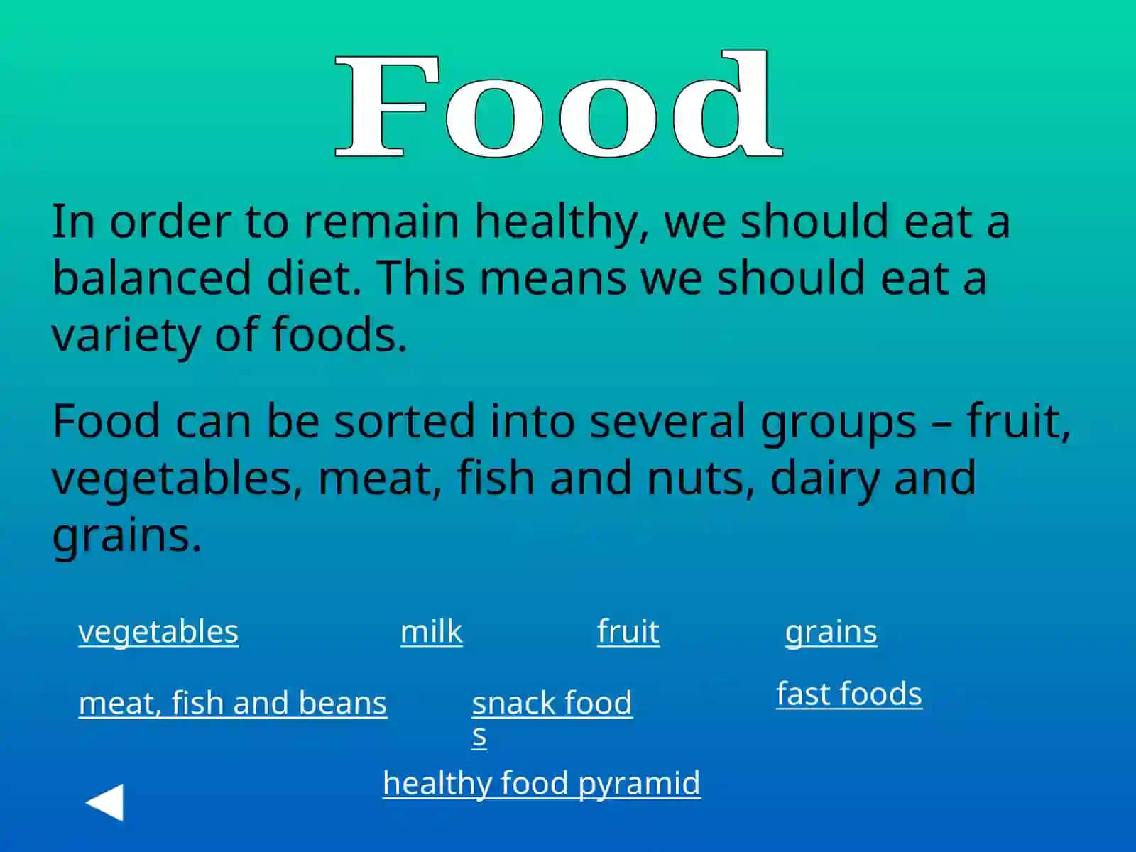 Food Groups 2