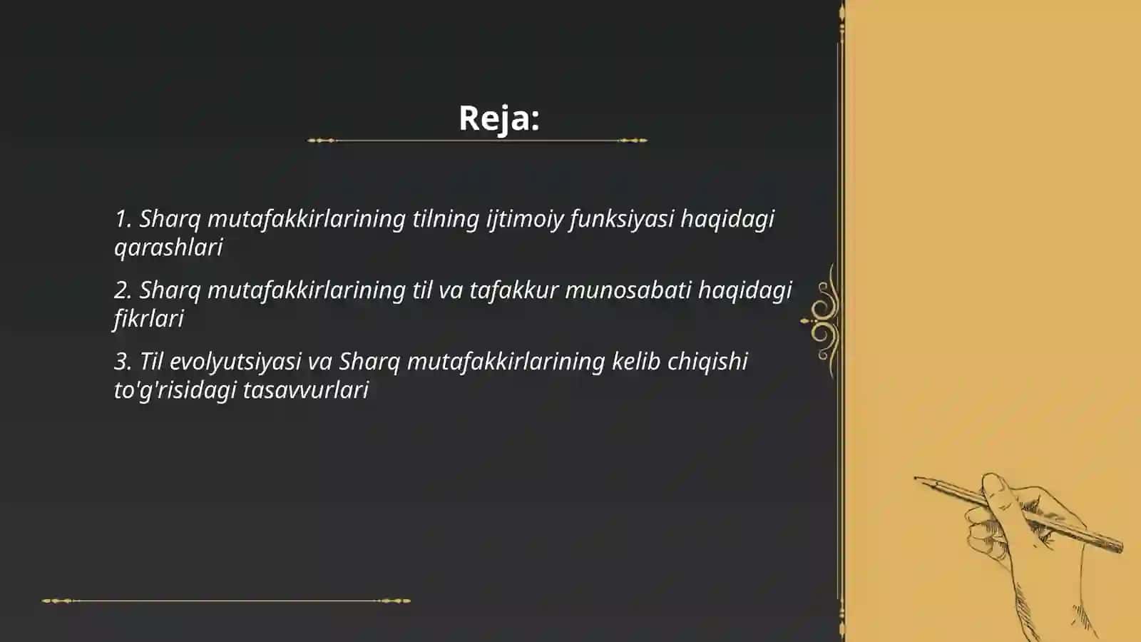 Sharq mutafakkirlarining til shakllanishiga oid qarashlari 2