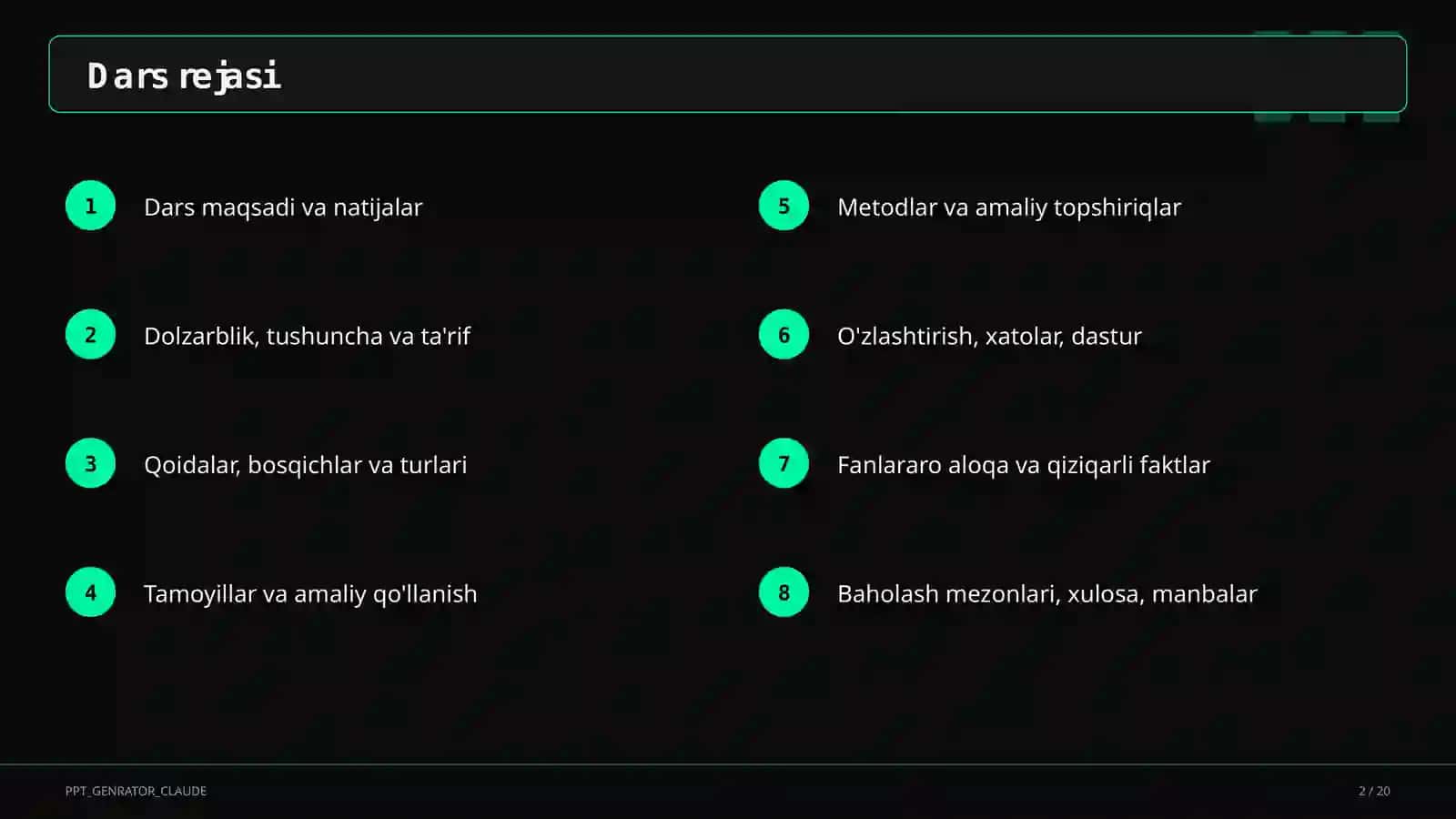 Vodorod: olinishi va xossalari (7-sinf) 2