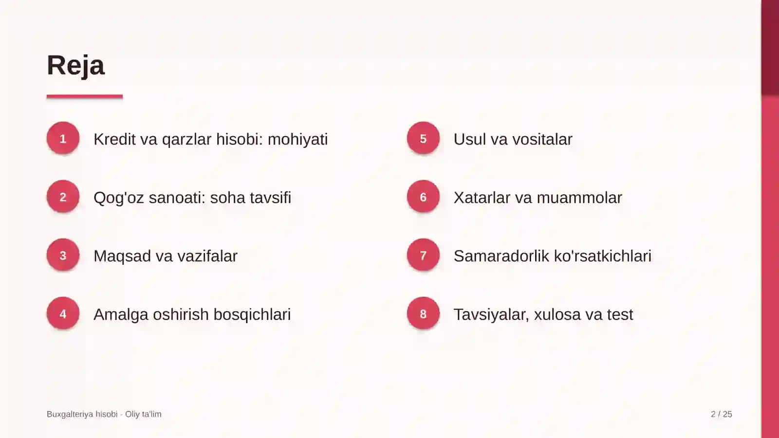 Qog'oz sanoatida kredit va qarzlar hisobi 2