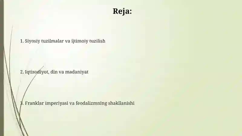 G'arbiy Yevropa davlatlarining ilk o'rta asrlari 2