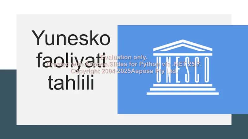 Yunesko faoliyati tahlili 2