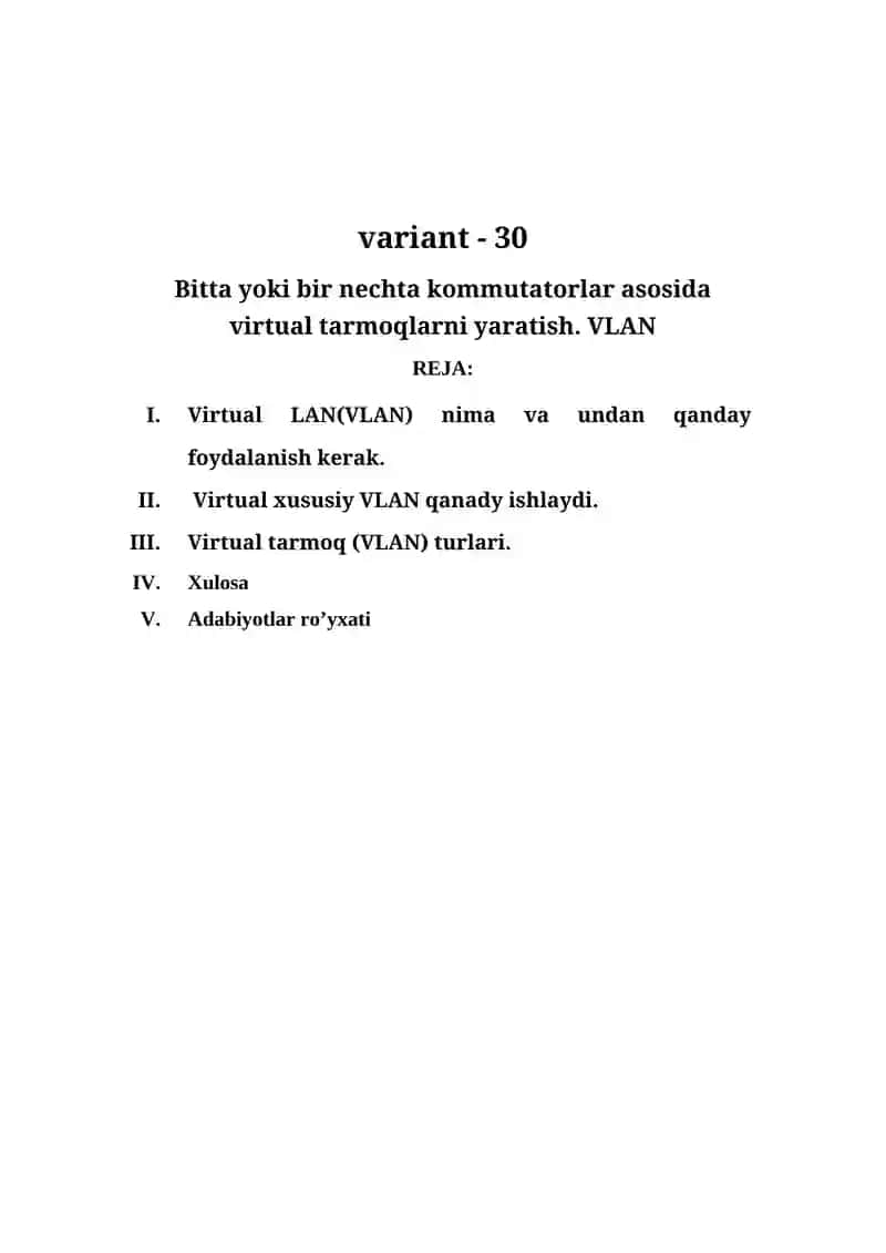 VIRTUAL LOCAL AREA NETWORK (VLAN) 2