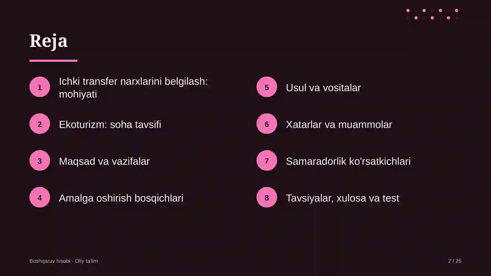 ekoturizmda ichki transfer narxlarini belgilash 7502 2