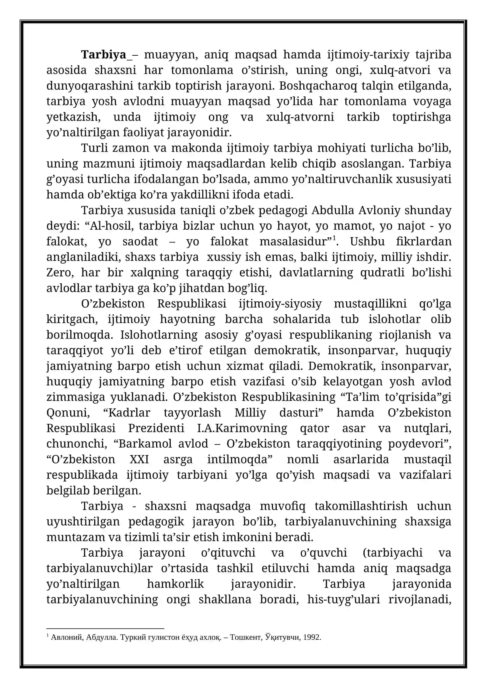 Tarbiya maqsadi va vazifalari 2
