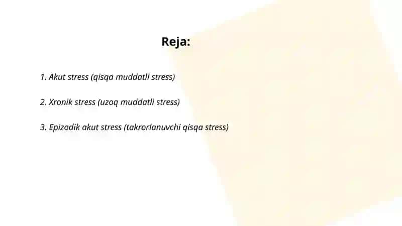 Stress turlari 2
