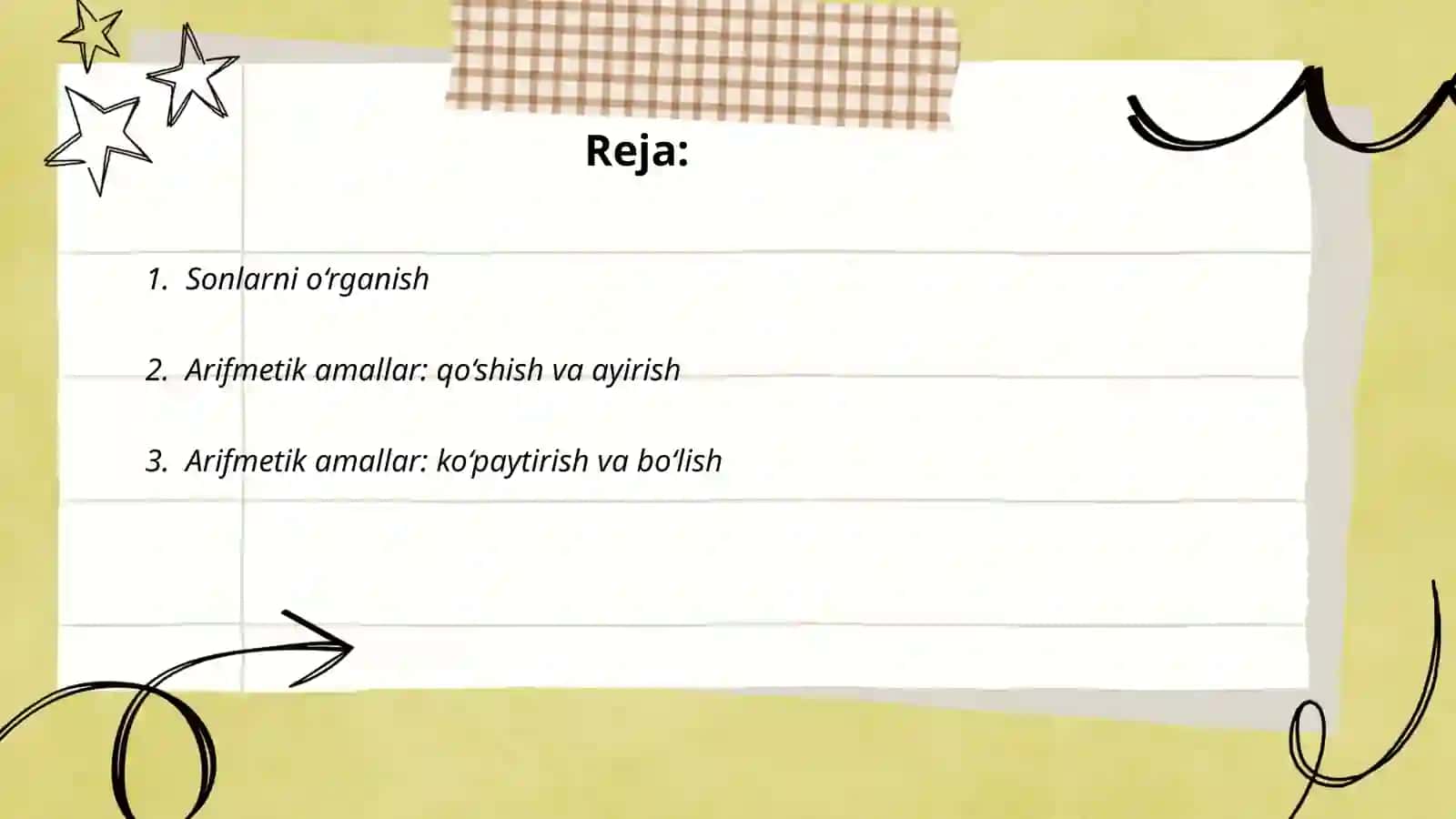 Sonlarni o‘rganish 2