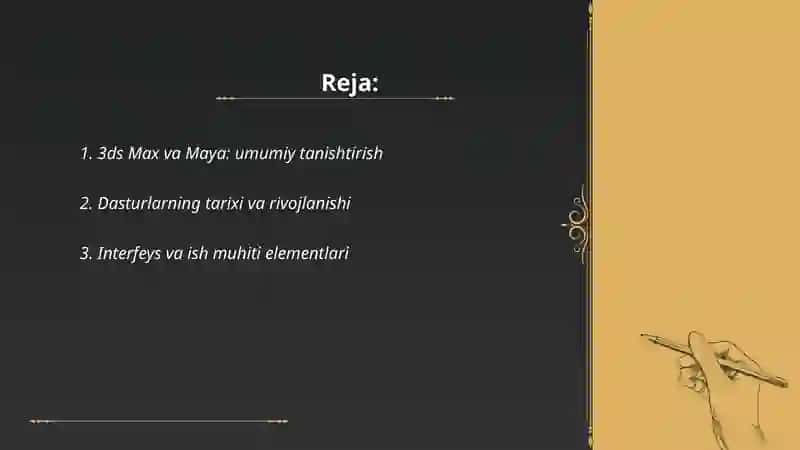3ds Max va Maya: umumiy tanishtirish 2