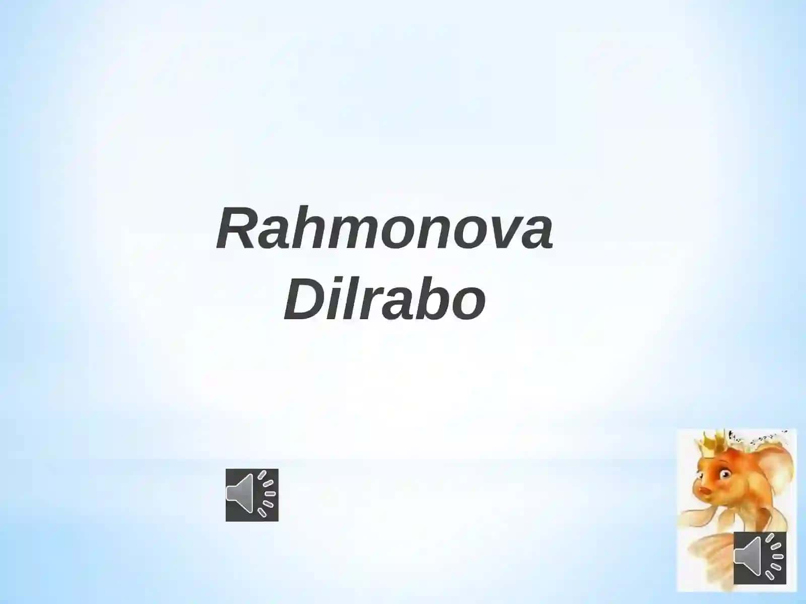 Rahmonova Dilrabo 2