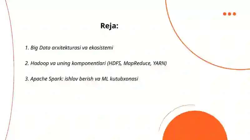 Big Data va Sunʼiy intellekt vositalari 2