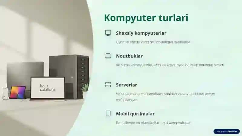 Kompyuter va Uning Qurilmalari 2