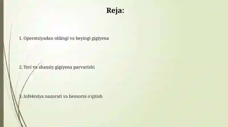 Xirurgik bemorlarni parvarish qilish asoslari 2