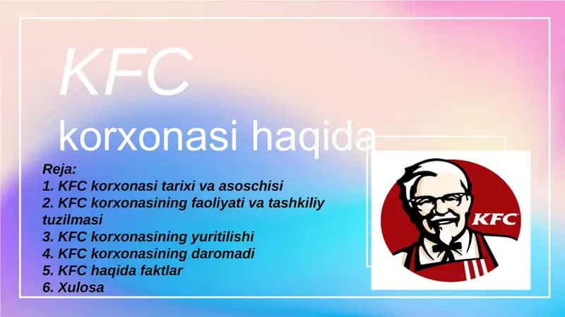 KFC haqida 2