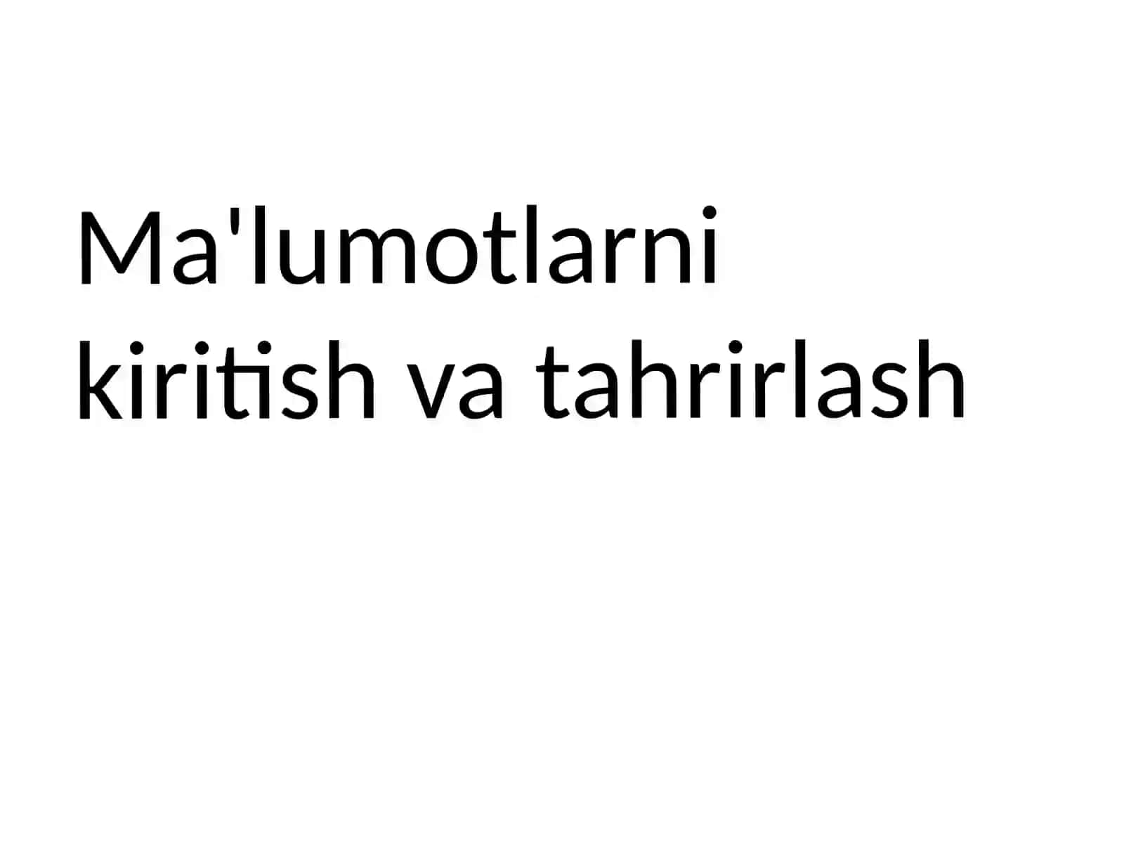 Tur'g'unova Madinaxonning "talim daraqamli texnologiya" fanidan tayyorlagan taqdimoti 2