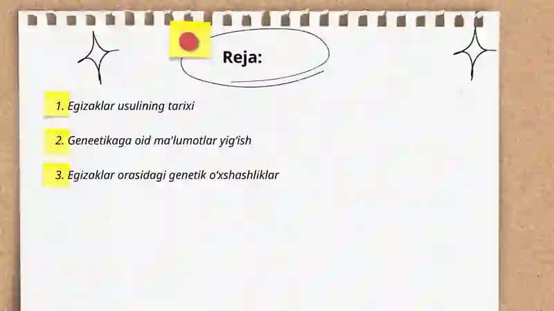Egizaklar usuli 2