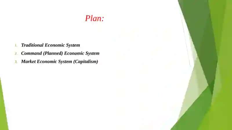 Types of economic systems 2
