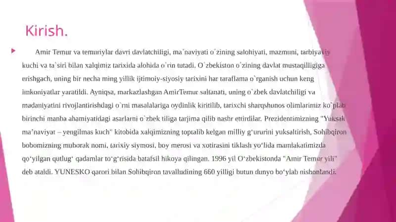 Amir Temur davlat boshqaruvi sohasidagi islohotlar 2