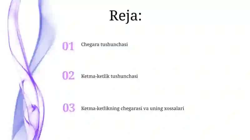 Ketma-ketlikning limiti 2