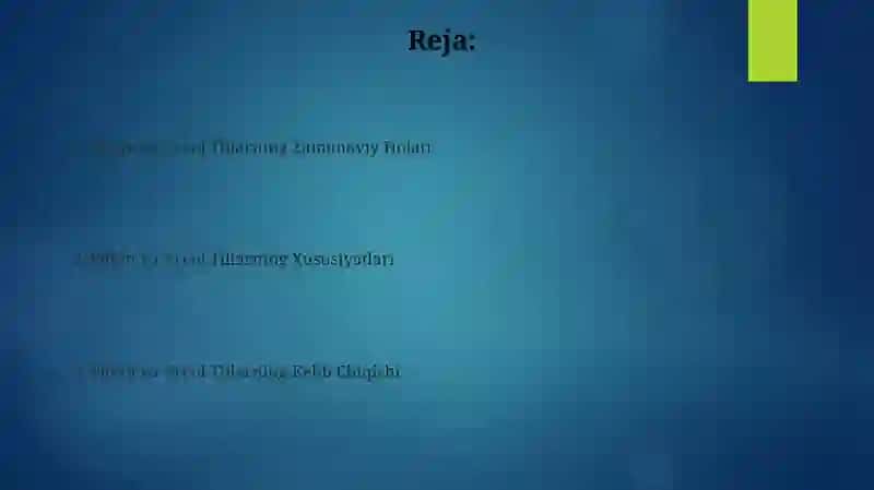 Kreol tillarning xususiyatlari 2
