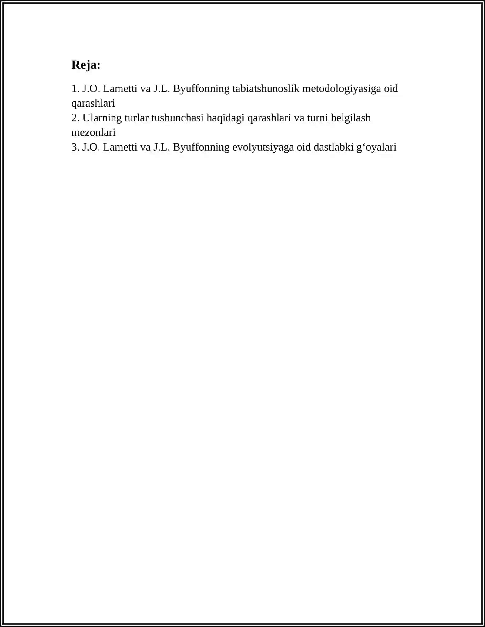 J.O LAMETTI J.L.BYUFFONING QARASHLARI 2
