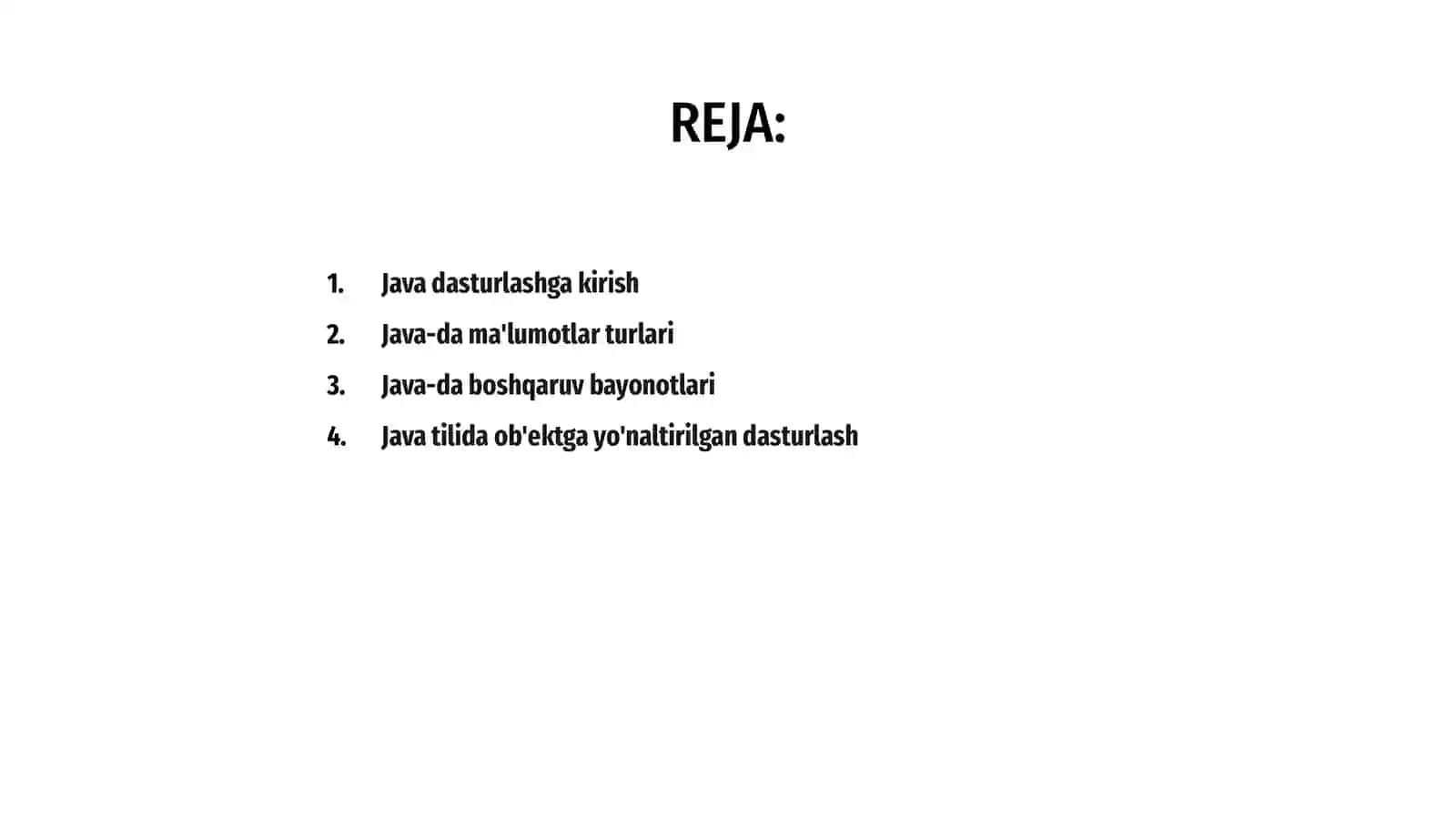 Java dasturlashga kirish 2