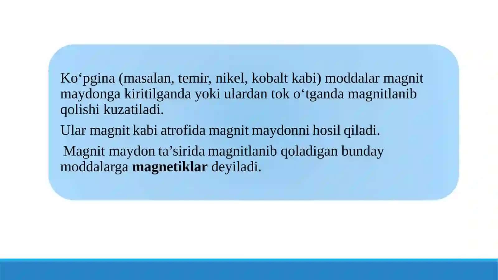 MODDALARNING MAGNIT XOSSALARI 2